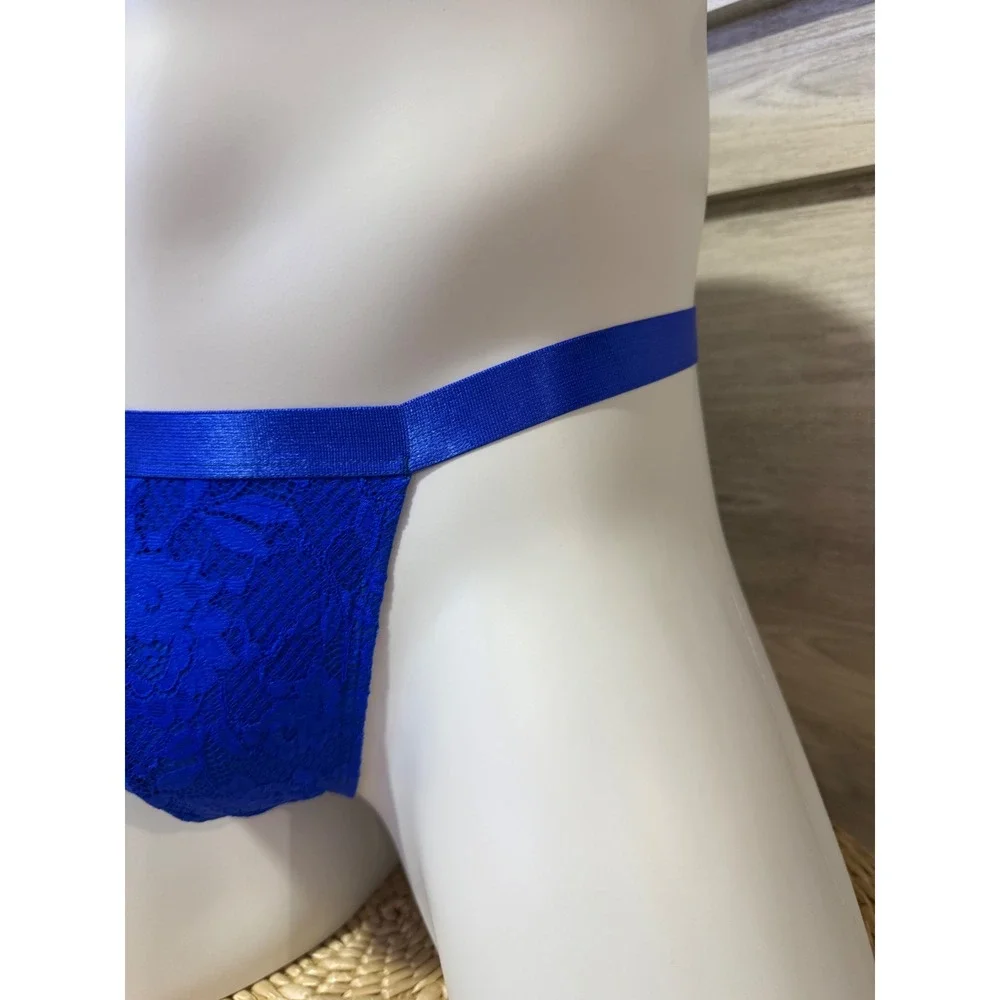 Cosabella Never Say Never Italian Thong Cobalto Blue Lace‎ Men's  Size XL